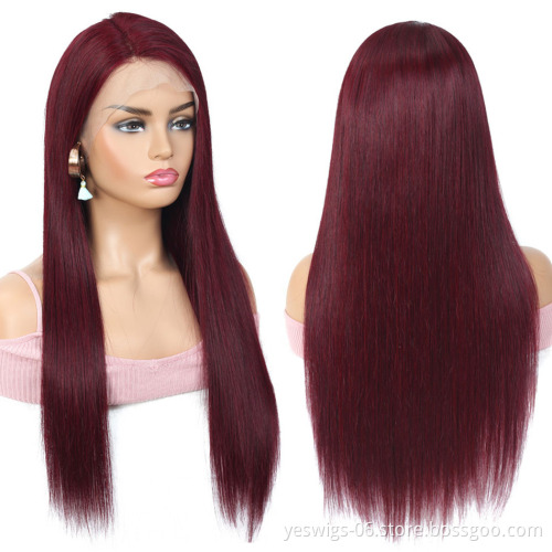 Lace Front Human Hair Wigs For Black Women Brazilian Virgin Remy Hair Cuticle Aligned Hair Wig Unprocessed Transparent Lace Wig
